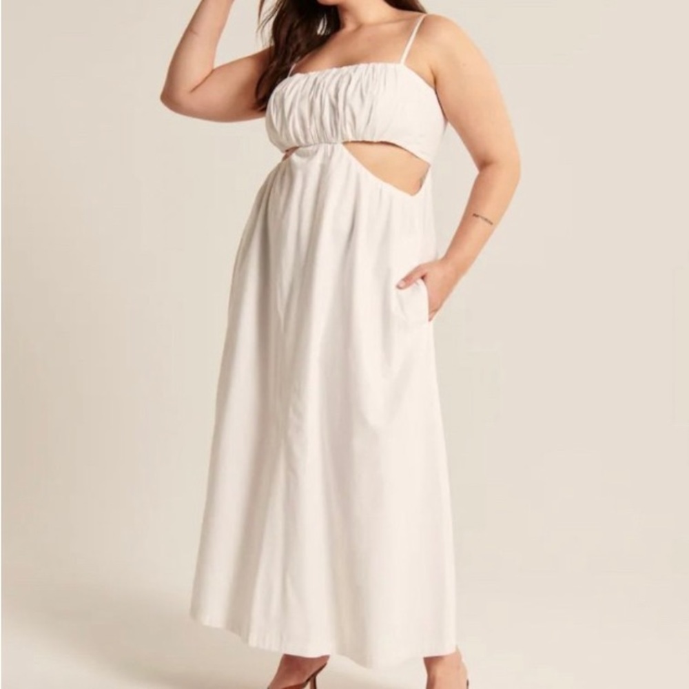 NWT Abercrombie & Fitch Bubble Top Maxi Dress - Size Medium Tall